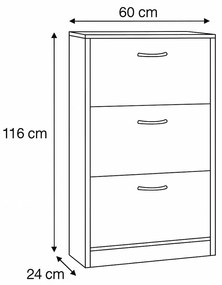 Cipőtartó rekesszel G1016 OAK, tölgyfa