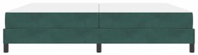 Boxspring ágy matraccal Sötétzöld 200 x 210 cm Bársony