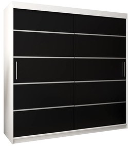 Ruhásszekrény 250 cm Verika 1 250 (fehér + fekete). 1063744