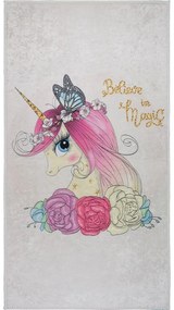 Elefántcsont színű mosható gyerek szőnyeg 80x120 cm Cute Unicorn – Vitaus