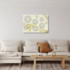 Kép - absztrakció, márvány körök (üvegen) (70x50 cm)