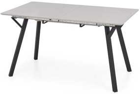 Asztal Houston 1482Fekete, Szürke, 77x80x140cm, Hosszabbíthatóság, Laminált forgácslap, Fém