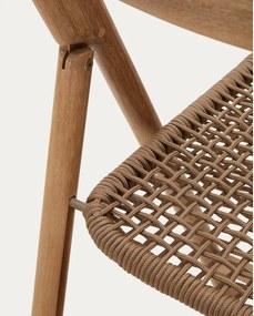 Barna-natúr színű tömörfa kerti szék Dandara – Kave Home