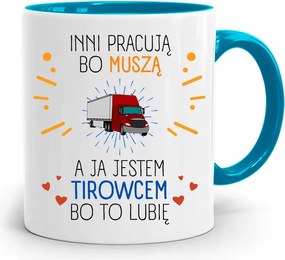 Kamionsofőrnek Tira Bögre Kék Ajándék fényképes nyomattal