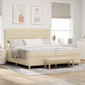 Boxspring Ăgy Mattal Ă©s Pad KrĂ©m 200x200 cm Szövet