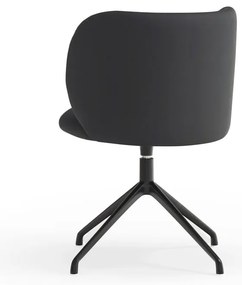 Fekete kárpitozott étkezőfotel Mogi – Teulat