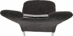 Étkezőszék, szürkésbarna szövet/króm, OLIVA NEW