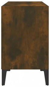 füstös tölgyszínű TV-szekrény fémlábakkal 69,5 x 30 x 50 cm