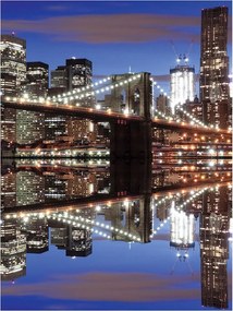 Fotótapéta New York éjszaka Brooklyn híd vinil 184x254 +ragasztó