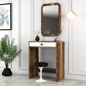 Lizbon Mirror - Walnut, White