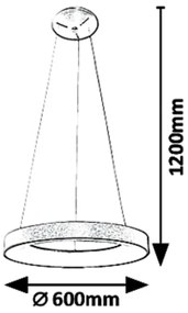 Rabalux - LED Csillár zsinóron CARMELLA LED/50W/230V átm. 60 cm