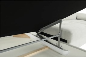 Ülőgarnitúra tárolóhellyel, világosszürke, szövet, balos, BUTON R