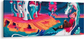 Kép - a herceg és a sárkány hercegnő (120x50 cm)