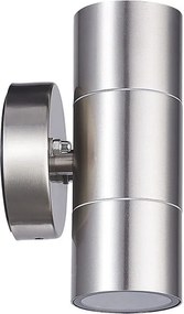 POLUX 208835 OLIMP Modern Kültéri Fali Lámpa Ezüst GU10 IP44