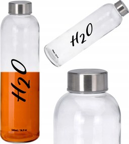 750 Ml-es Üveg Kulacs Italokhoz Gyümölcslé Csavaros H2O Nyomtatással