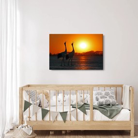 Madarak képe naplementekor (90x60 cm)