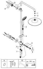 GROHE 27421002 - Zuhanyrendszer EUPHORIA 260 fényes króm