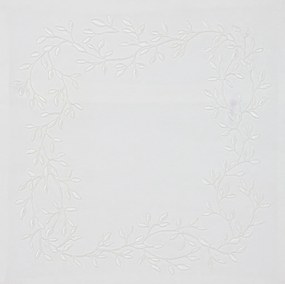 Dekoratív párnahuzat CHAPLET FLORAL 40x40 cm, fehér