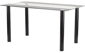 Riona 140 cm szögletes üveg étkezőasztal