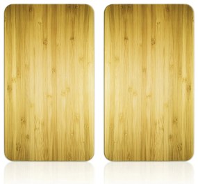 Edzett üveg tűzhely fedőlap szett 2 db-os 52x30 cm Wooden – Maximex