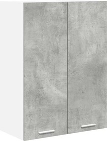 vidaXL Függő szekrény tárolóval Beton Szürke 60 x 31 x 80 cm Faanyag
