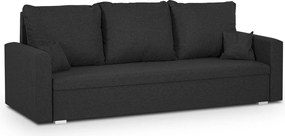 MONDI Háromszemélyes kinyitható kanapé Fekete