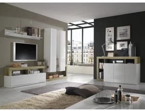 LENOR nappali szekrénysor fehér/barna