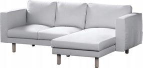 Norsborg 3 személyes kanapé huzat Ikea székkel, fehér