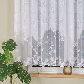 Jacquard Függöny Nappali Szoba Konyha 150cm fehér