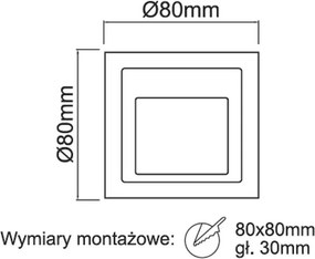 Orlicki Design SCALA I OR83866 Beépíthető lépcsőházi lámpa 1x20W/G4