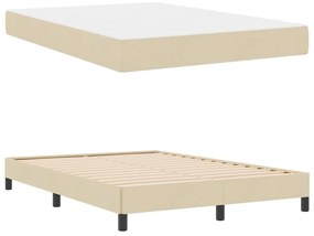 Boxrugós ágy matracmal Krém 160 x 200 cm szövet