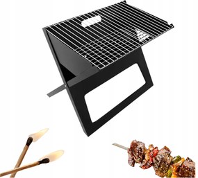 Pronett XJ3669 Faszenes grill, összecsukható 28 x 43 cm fekete