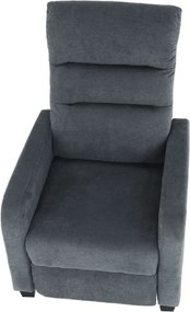Relaxáló fotel, szürke, TURNER