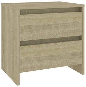 2 db sonoma tölgy szerelt fa éjjeliszekrény 45x34,5x44,5 cm