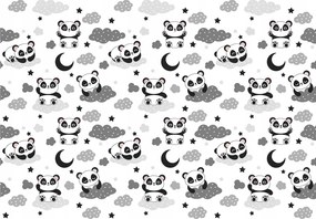 Flizelin fotótapéta Panda álom baba hold csillagok 400x280 +ragasztó