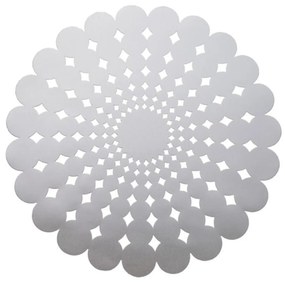 Glamour Dot tányértartó, Ambition, 38x38 cm, PVC, ezüst