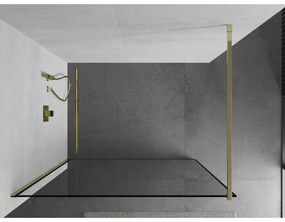Mexen Kioto zuhanyparaván 70x200 cm 8 mm, arany profil, üveg fekete keret, 800-070-101-50-70