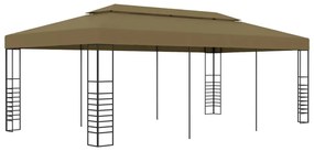 tópszínű kerti pavilon 6 x 3 x 2,7 m 180 g/m²