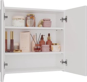 Pola 2DL felső fürdőszoba szekrény, 60x60x22 cm, fehér