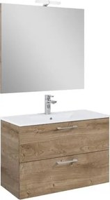 Ceramia Lea Fürdőszobabútor szett mosdóval 81,4x55x41,7 cm tölgy LEASET80D
