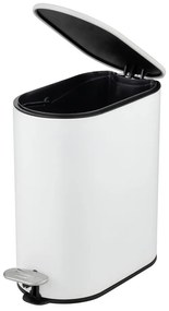 Matt fehér acél pedálos szemetes 5 l Collungo – Wenko
