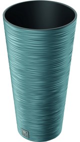 PROSPERPLAST VIRÁGKASPÓ FURU ROUND MŰANYAG 30X30 CM SKANDINÁV KÉK