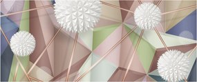 Kép - 3D absztrakció pasztell színekben (120x50 cm)