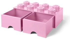 Világos rózsaszín tárolódoboz, 2 fiókkal - LEGO®