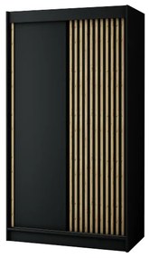 Ruhásszekrény 120 cm Ladonna (matt fekete). 1045675