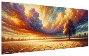 Kép – Fa a mezőn (120x50 cm)