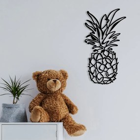 Ananas fém fali dekoráció, 33×60 cm