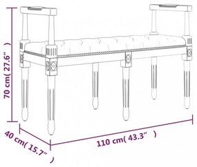 rózsaszín bársonypad 110x40x70 cm