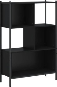 vidaXL fekete szerelt fa könyvszekrény 72x28x109 cm