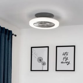 Leuchten Direkt 14645-55 - LED Lámpa ventilátorral LEONARD LED/27W/230V